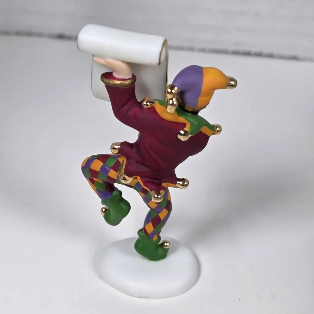 Dept 56 Heritage Village Jester Hear Ye Hear Ye Merry Christmas Banner 55523 New